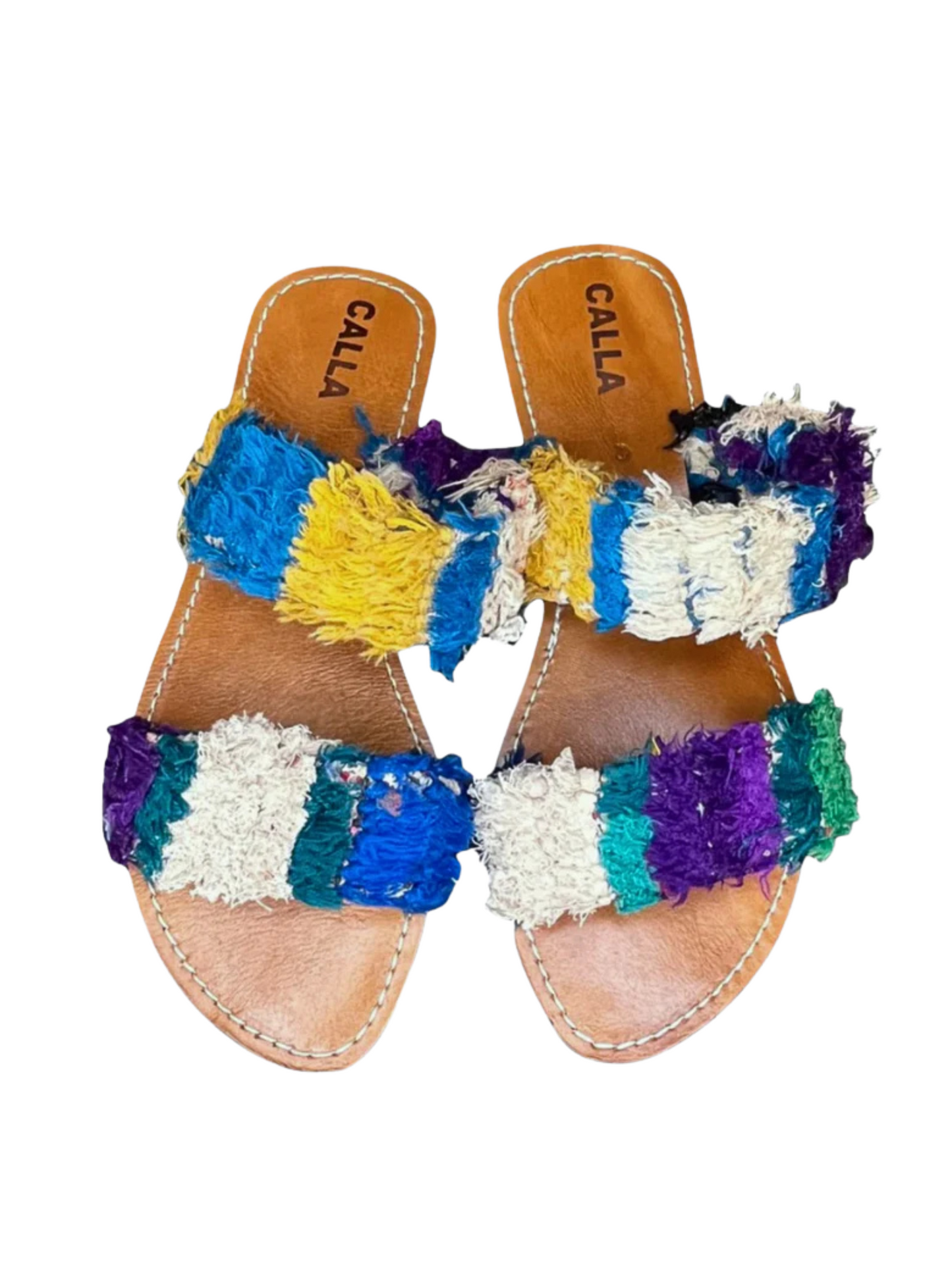 Handmade Babouche slippers crafted from upcycled vintage Berber rugs