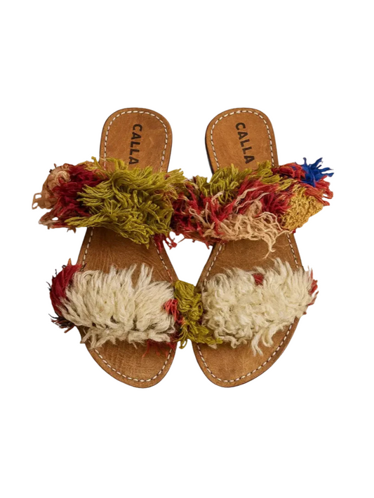 Babouche slippers crafted from upcycled vintage Berber rugs