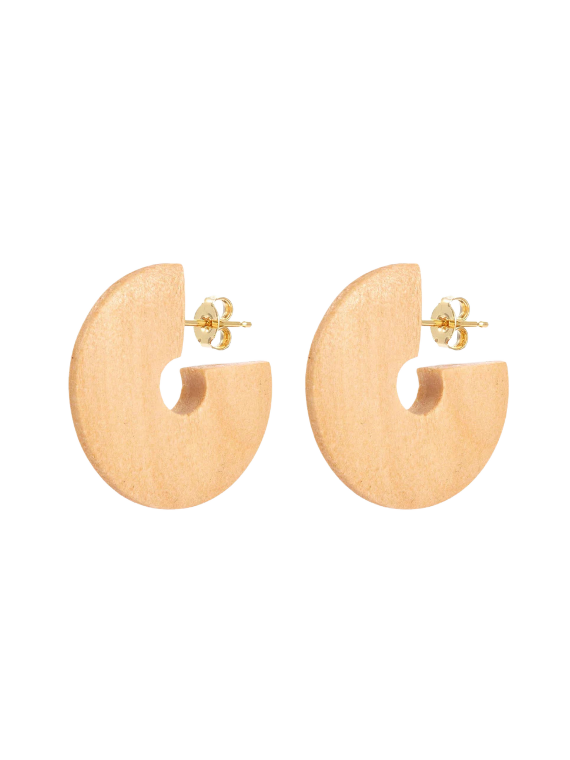 wooden  hoop earrings