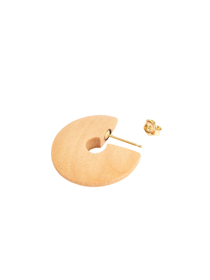 wooden  hoop earrings