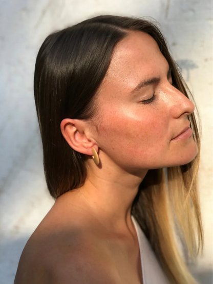wooden  hoop earrings