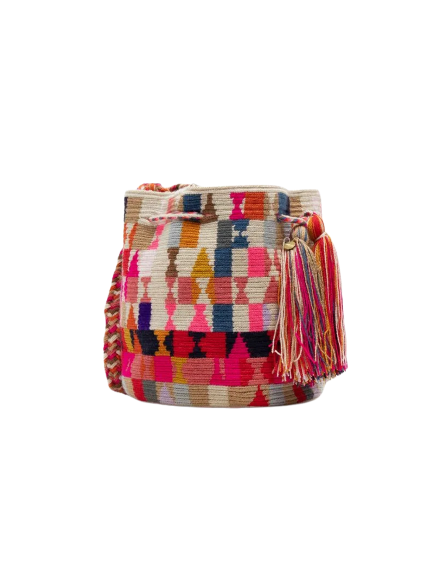 Handmade Small Crossbody Wayuu Hare Fuchsia