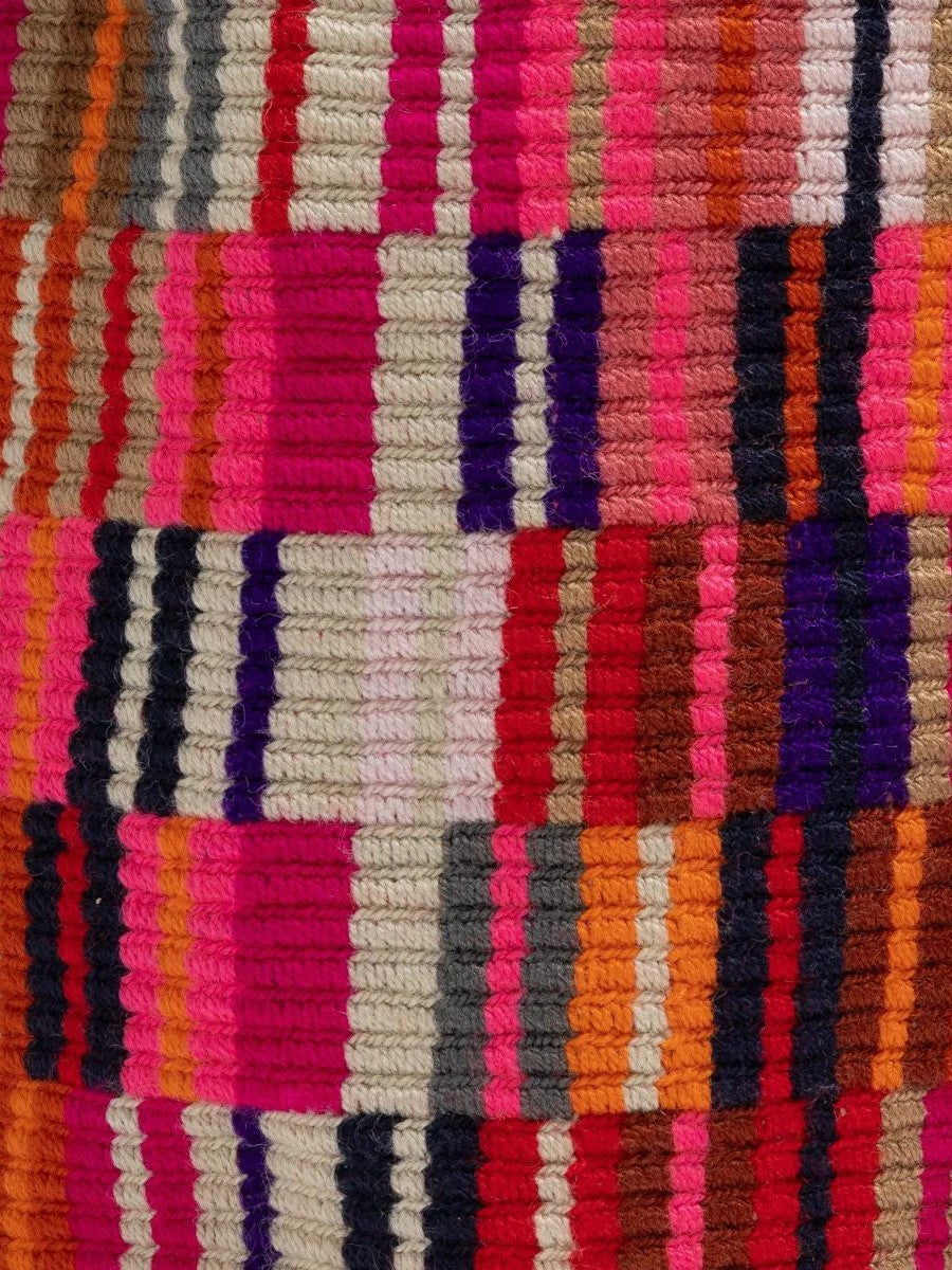 Colorful woven bag with tassels