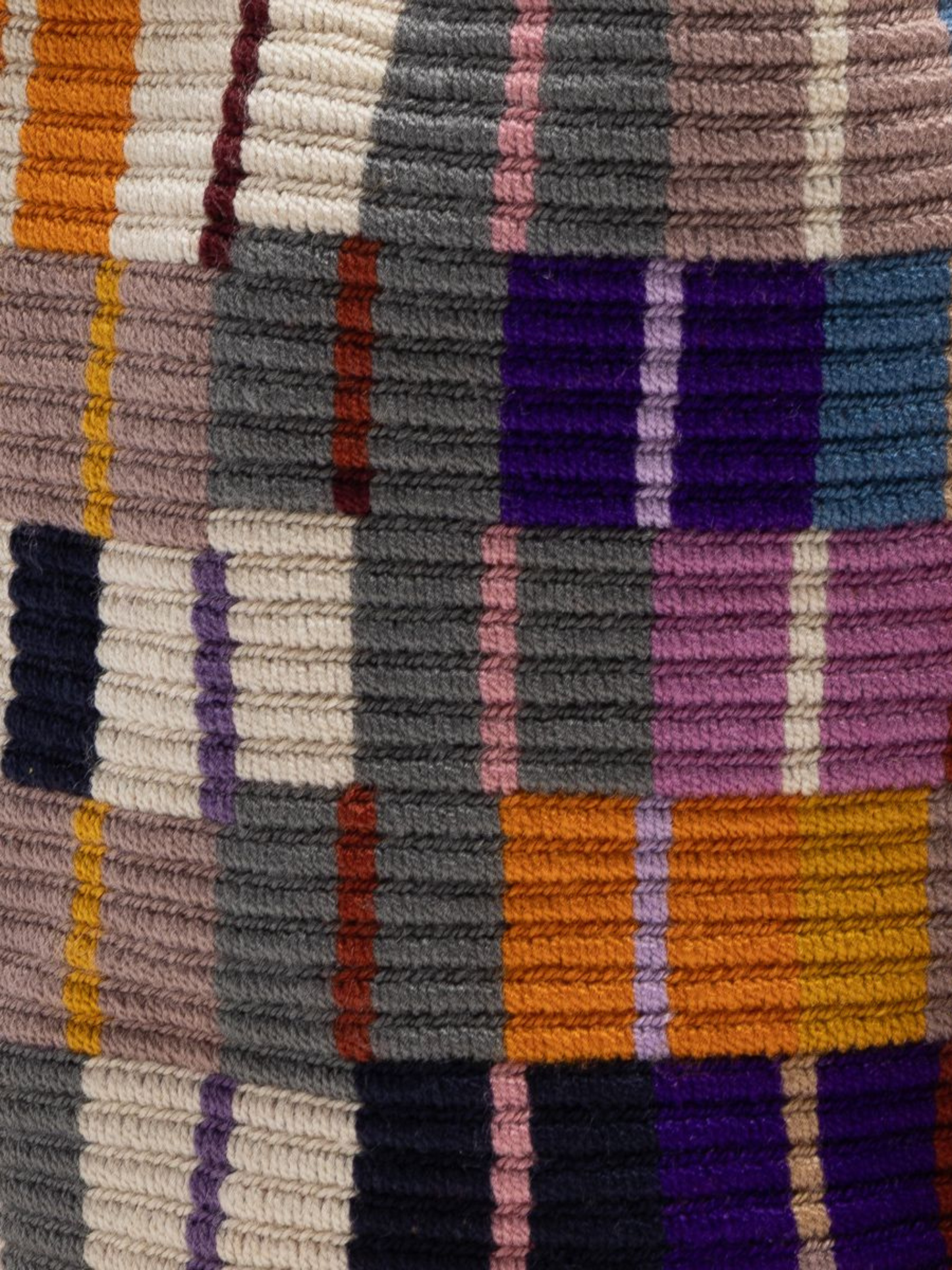 Colorful woven bag with a tassel 