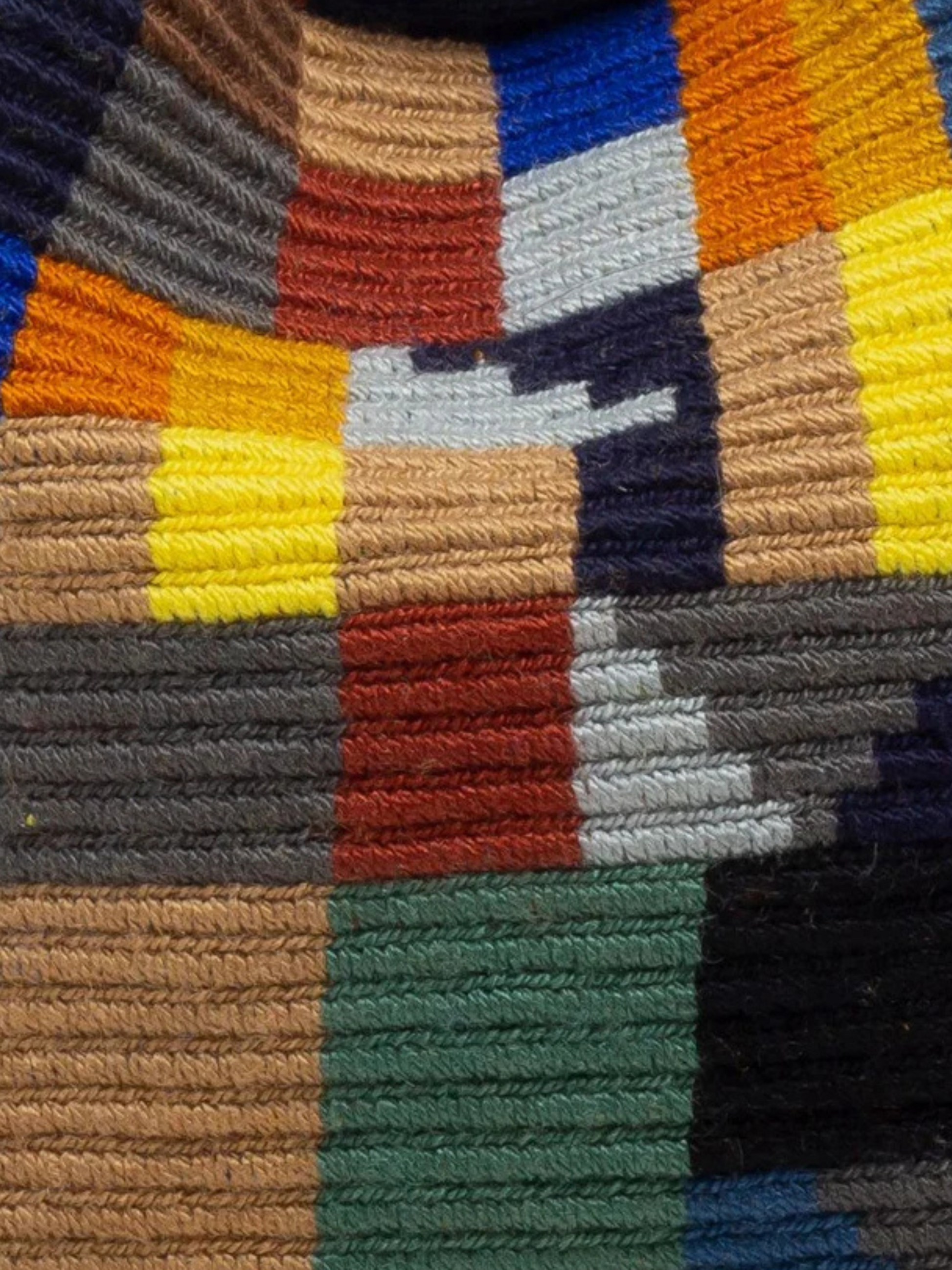 Traditional woven bucket bag with strap 