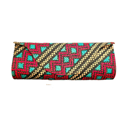Woven Straw Clutch