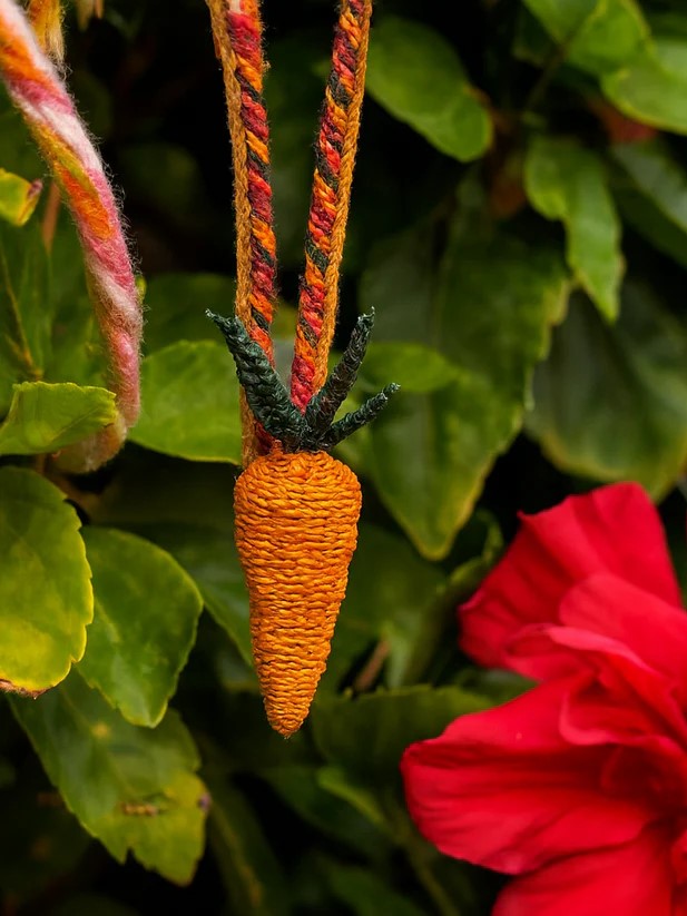carrot shaped bag charm 