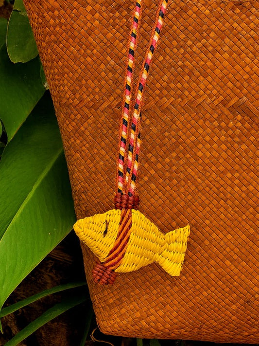 yellow fish bag charm 
