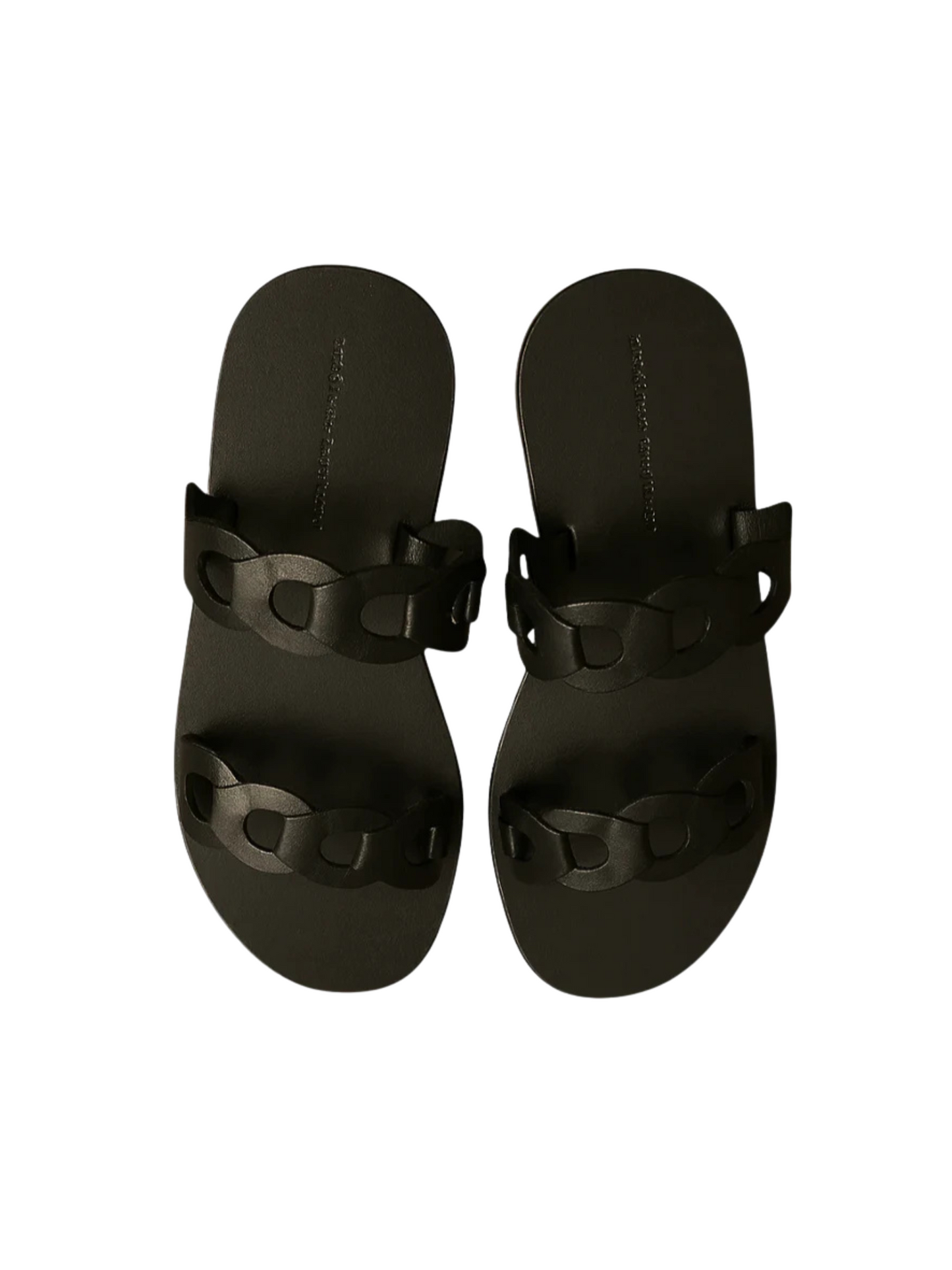 Black sandals with multiple straps