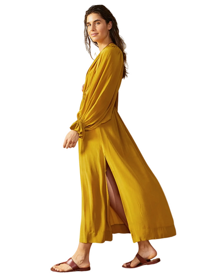  mustard yellow dress