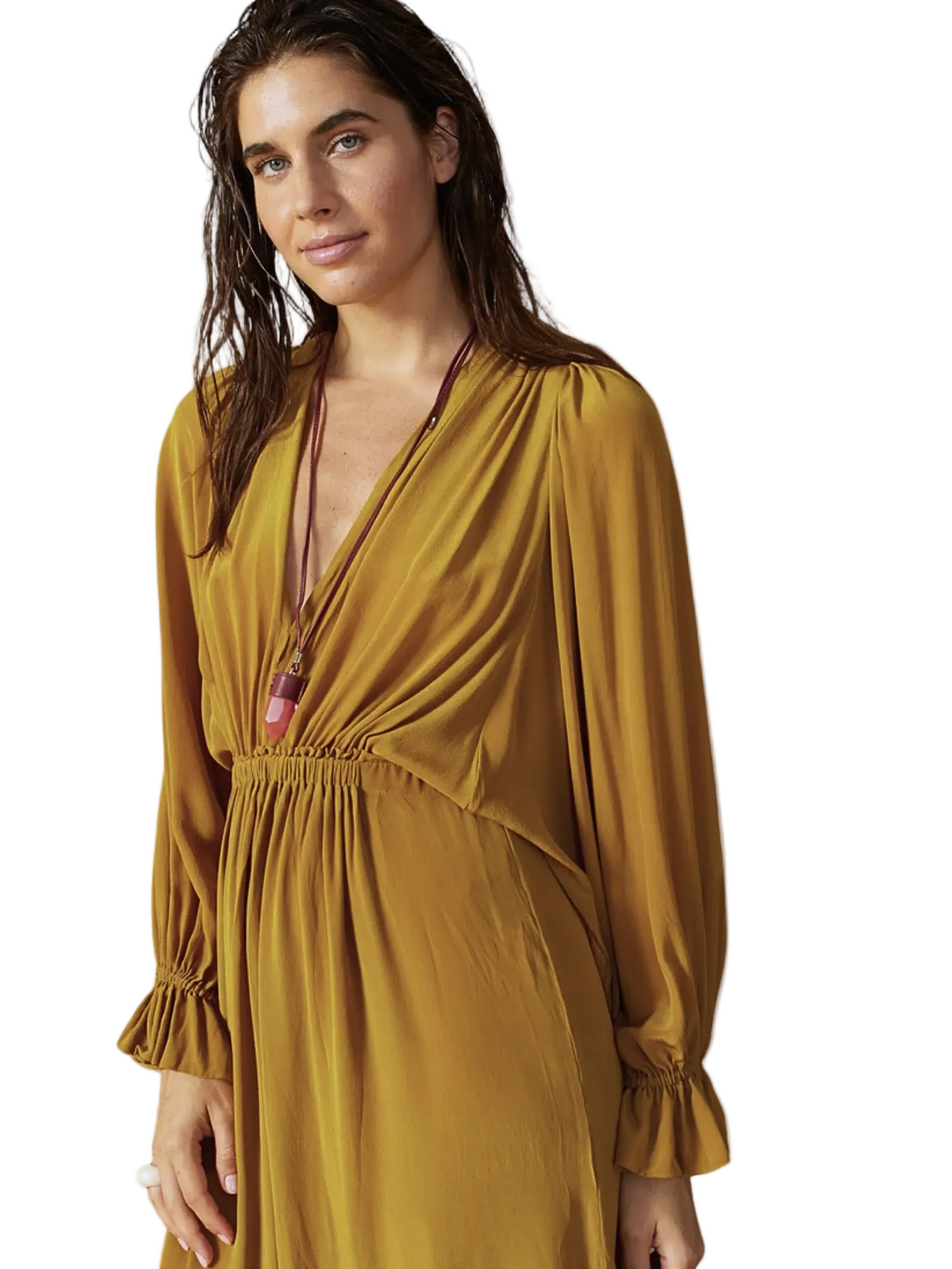  mustard yellow dress