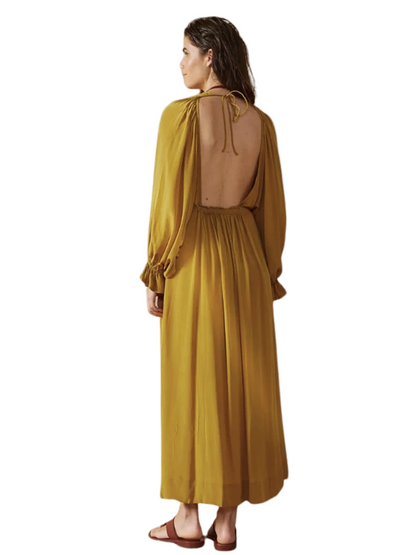  mustard yellow dress