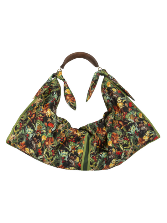 monkey print jungle scarf shoulder bag