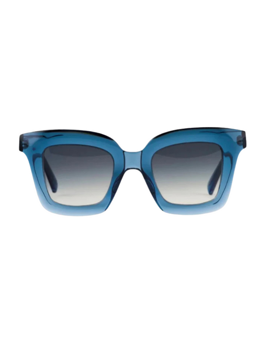 Blue sunglasses with gradient lenses