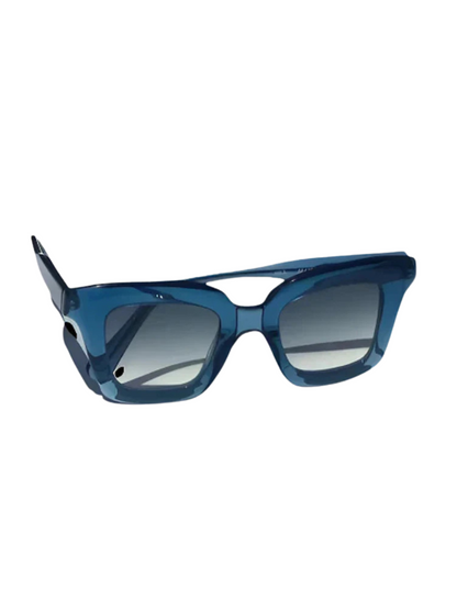 Blue sunglasses with gradient lenses
