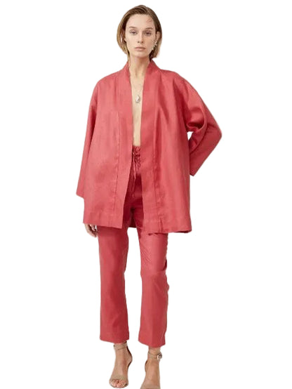  coral red kimono outfit