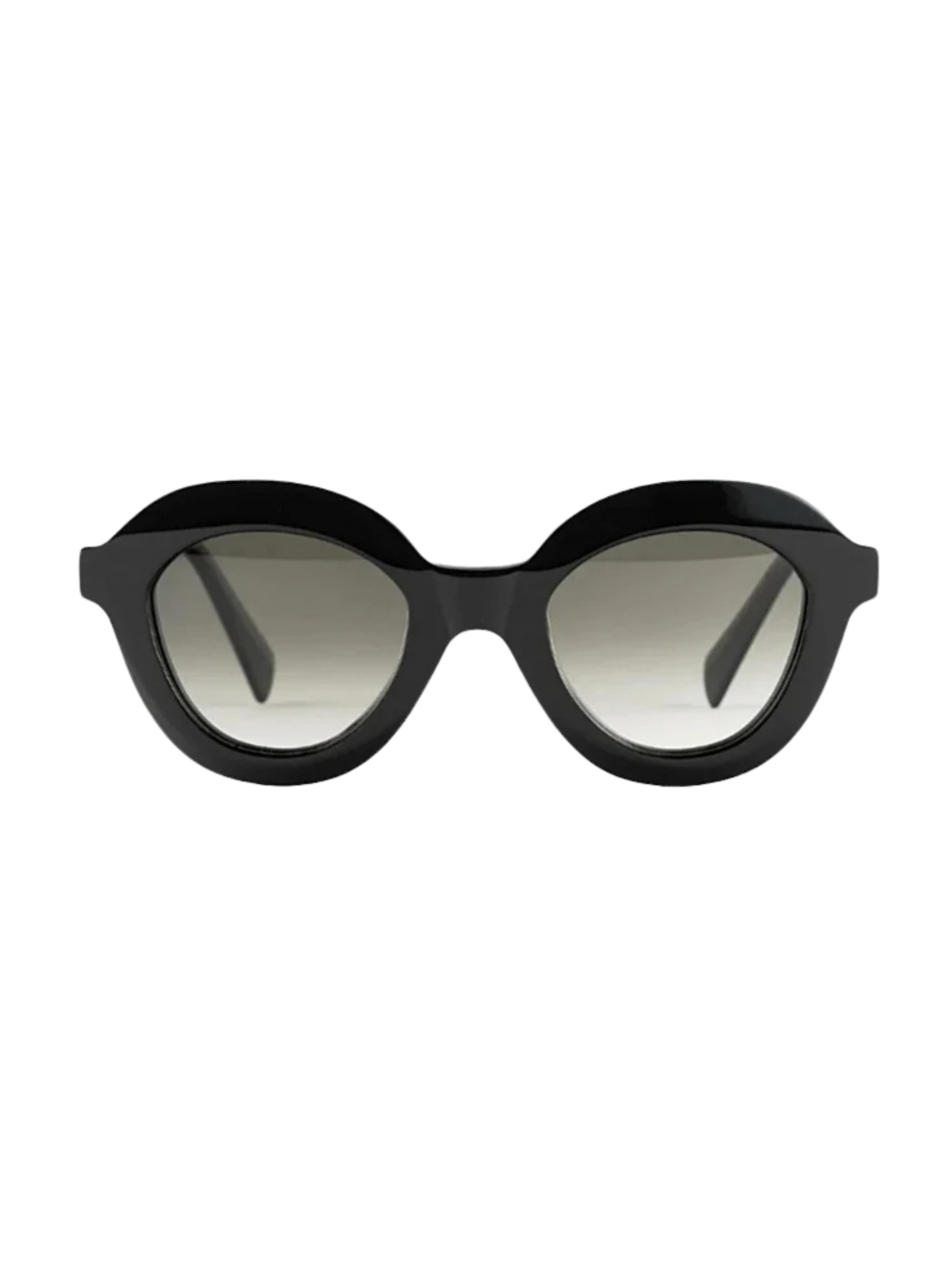 oval sunglasses in black acetate