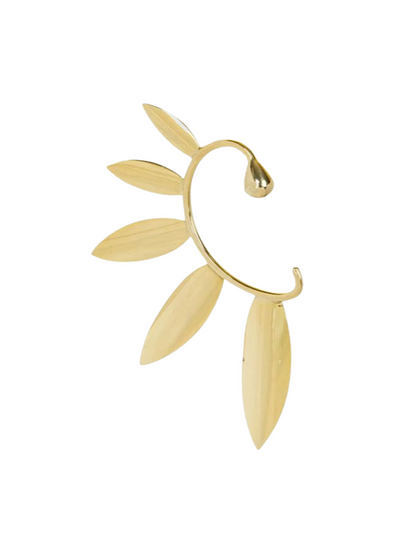 Gold leaf-shaped Ear Cuff