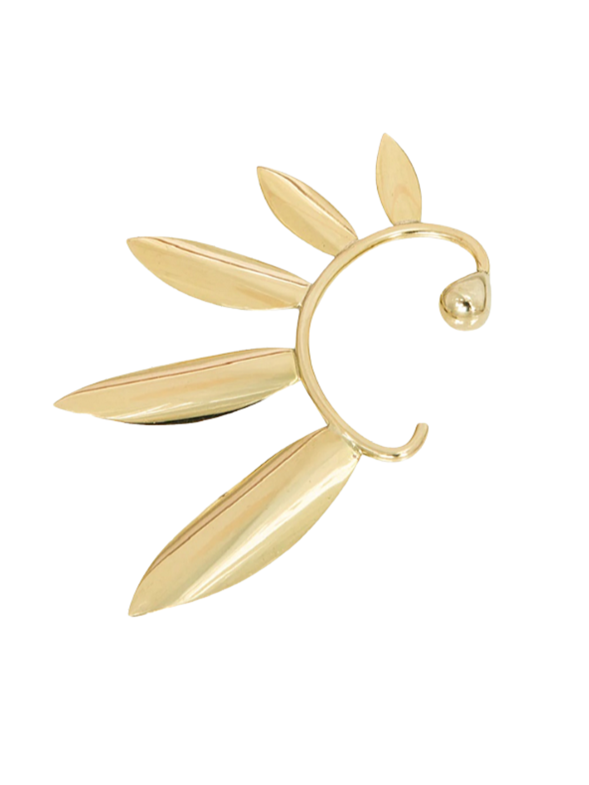 Gold leaf-shaped Ear Cuff