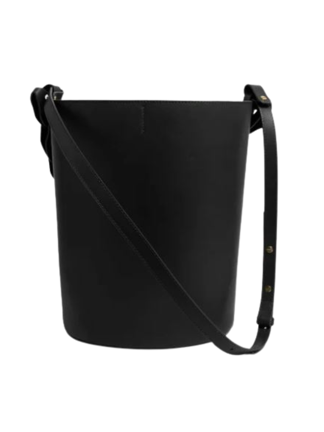 Black bucket  leather bag