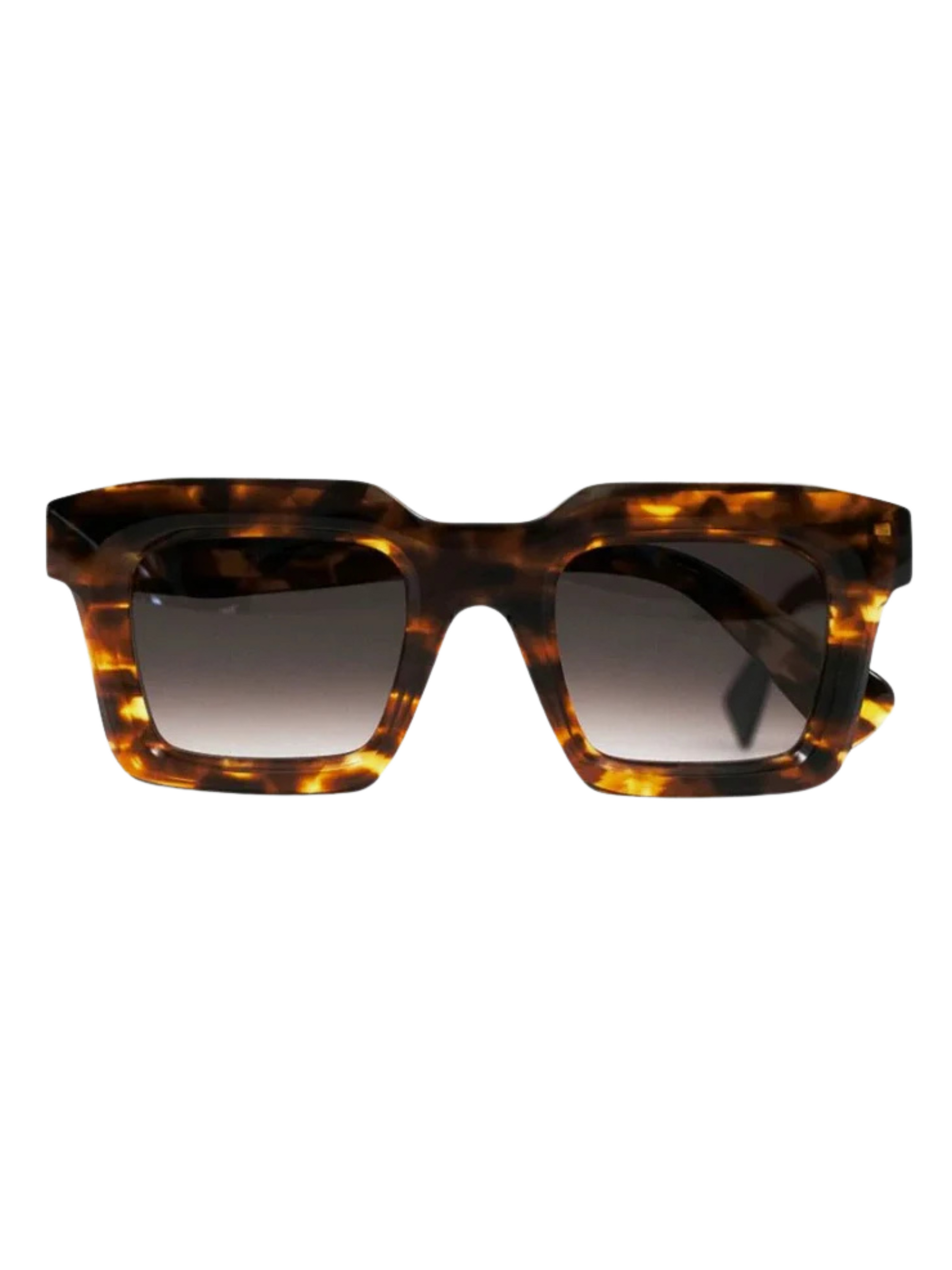 Sunglasses with tortoiseshell frame and gradient lenses