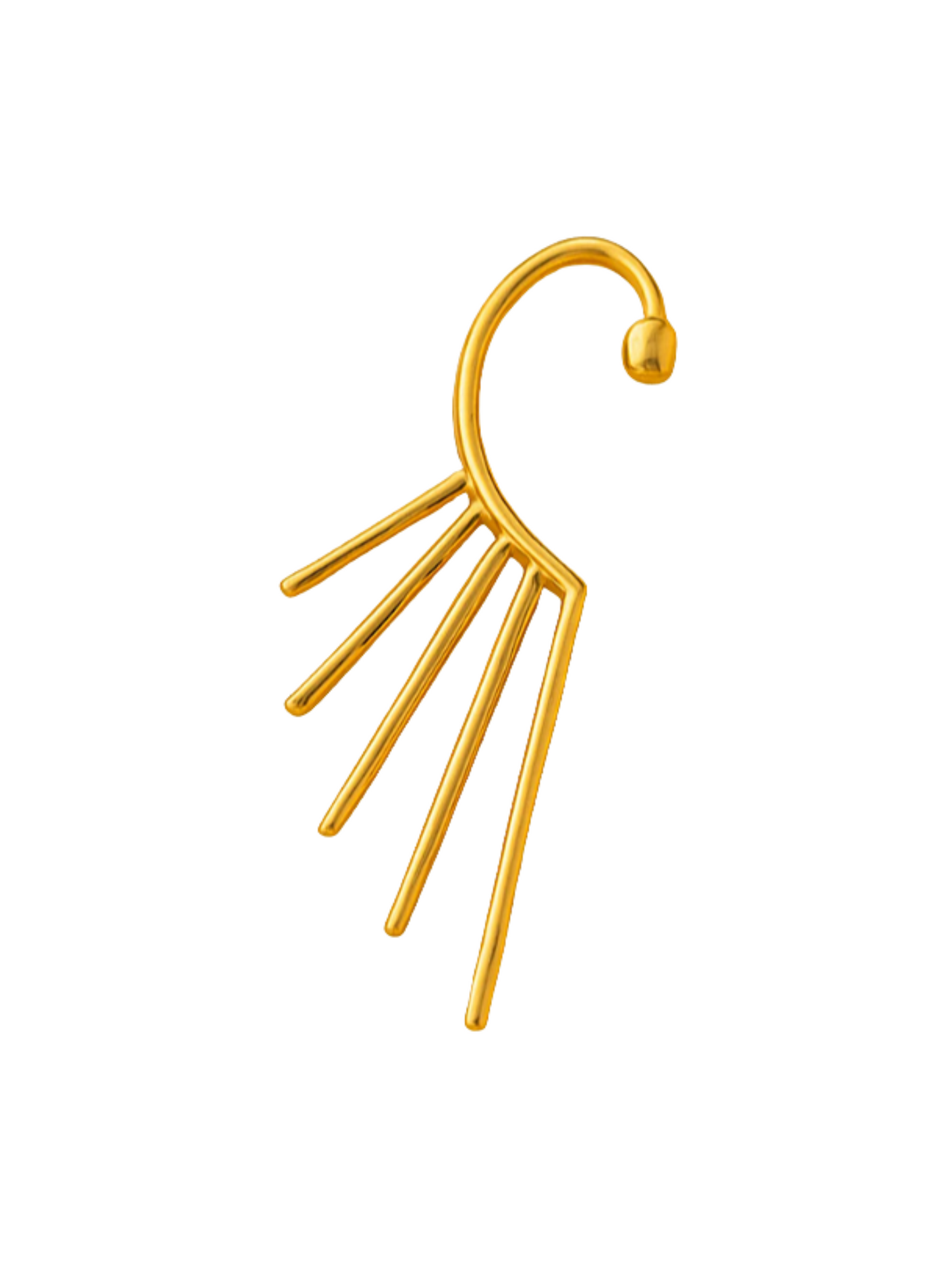 ear cuff in brass with bold elongated design