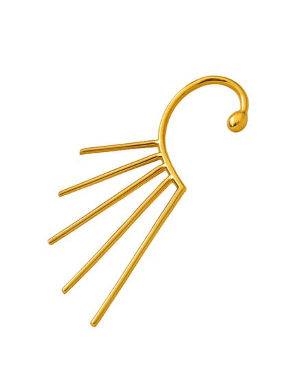 ear cuff in brass with bold elongated design