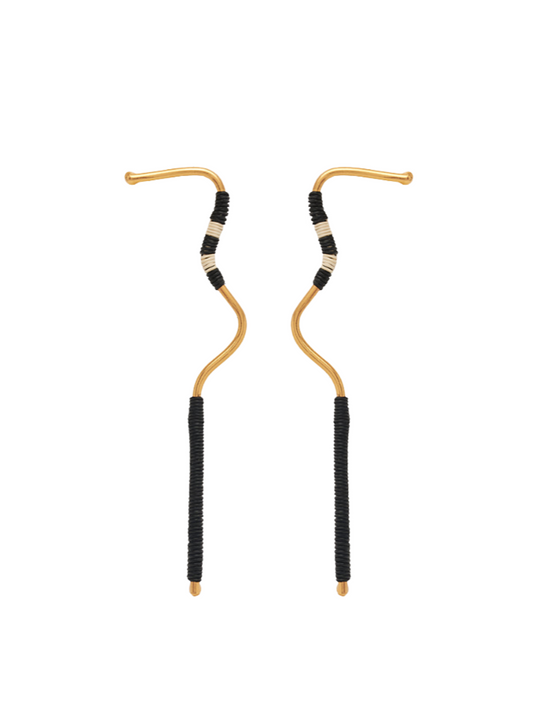 earrings with werregue palm fiber