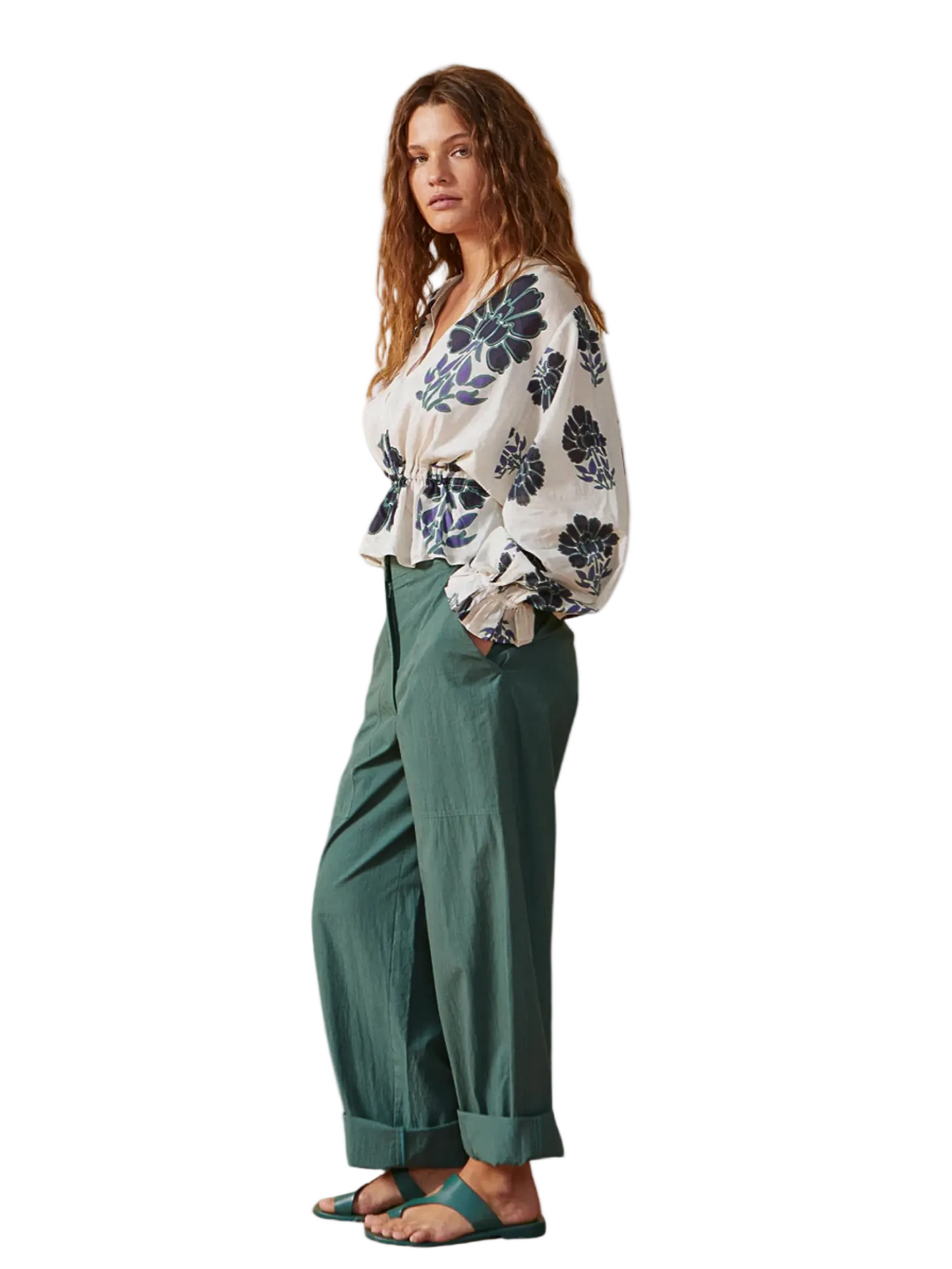 green pants 