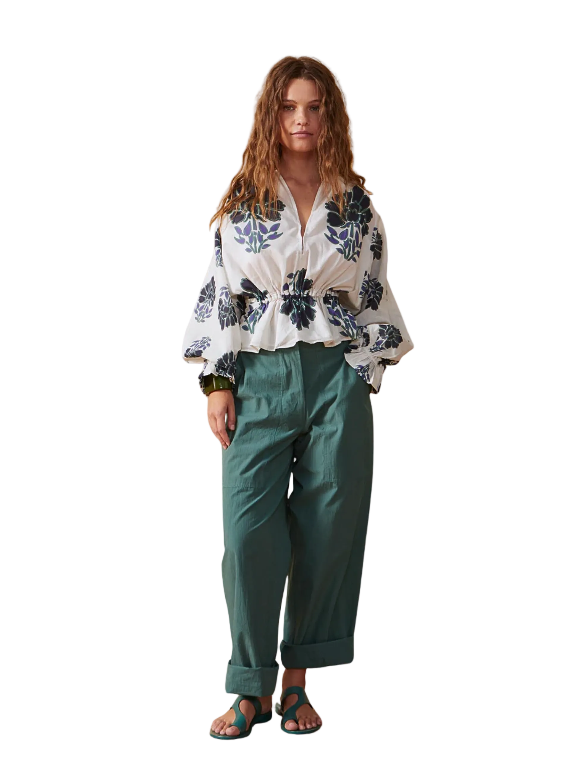 green pants 