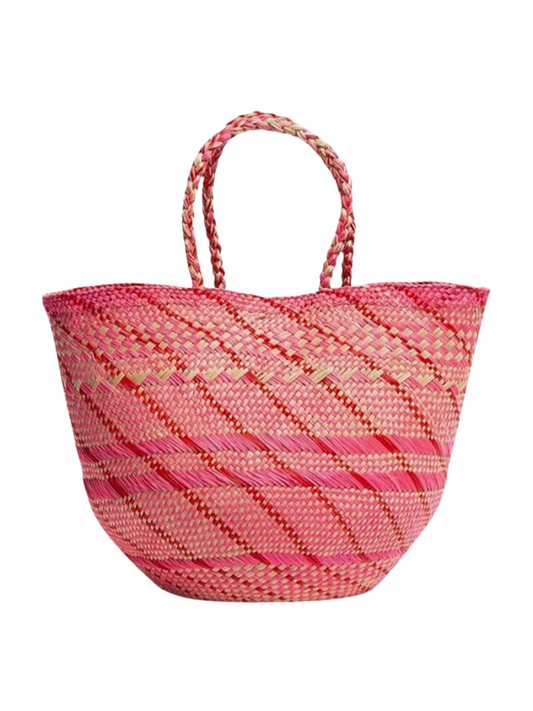  handwoven iraca basket made in Colombia