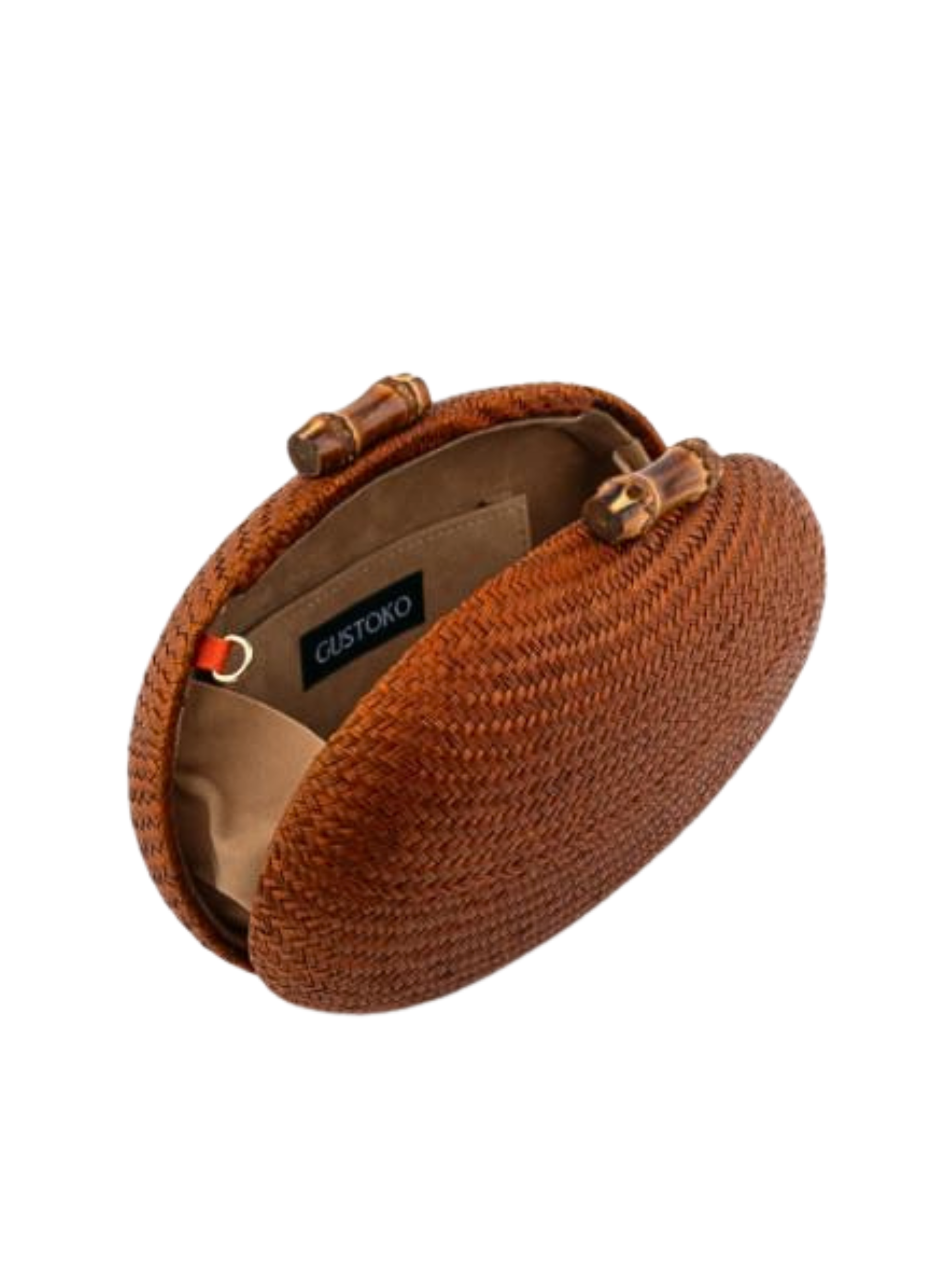 Brown textured clutch 