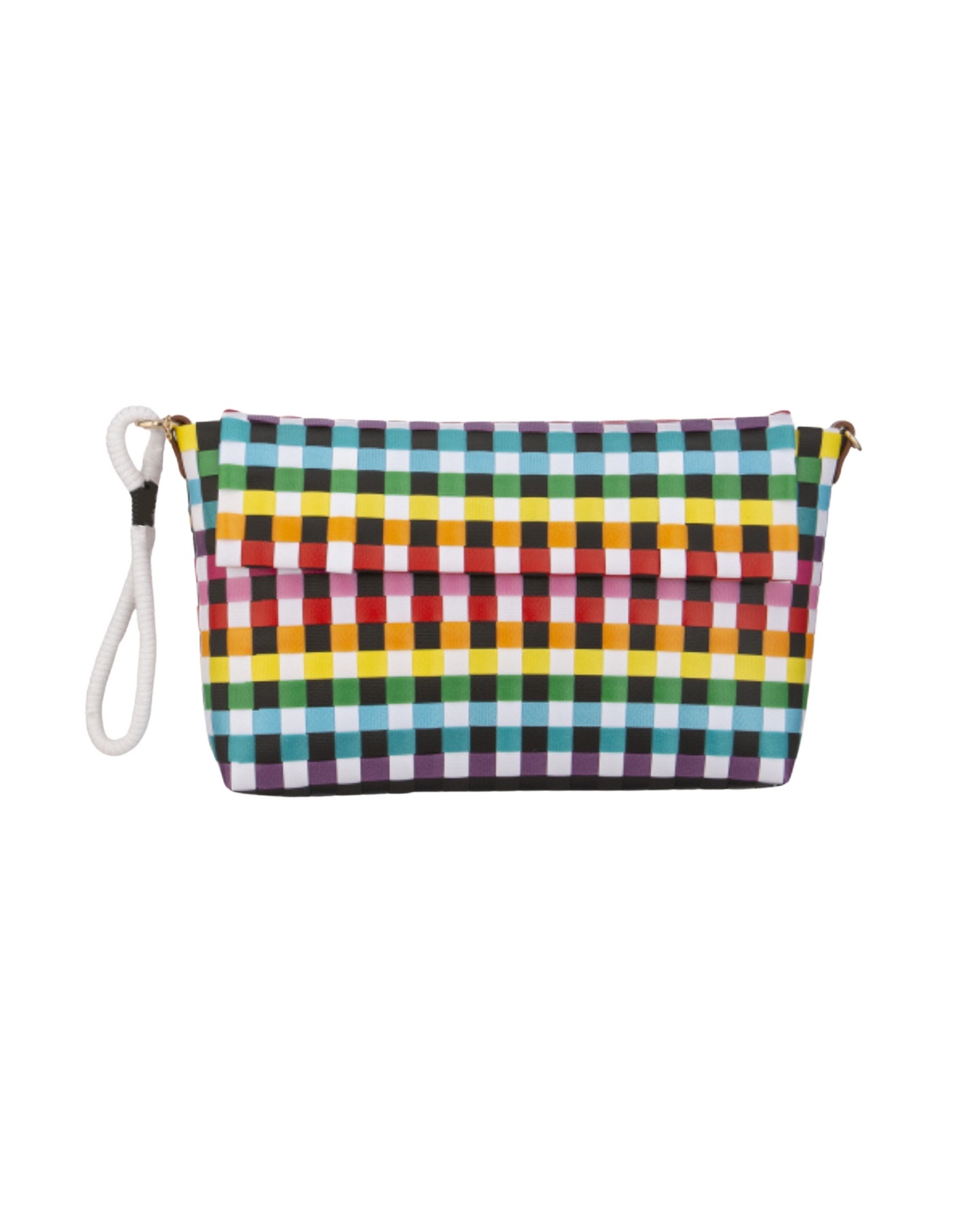 colorful checkered bag