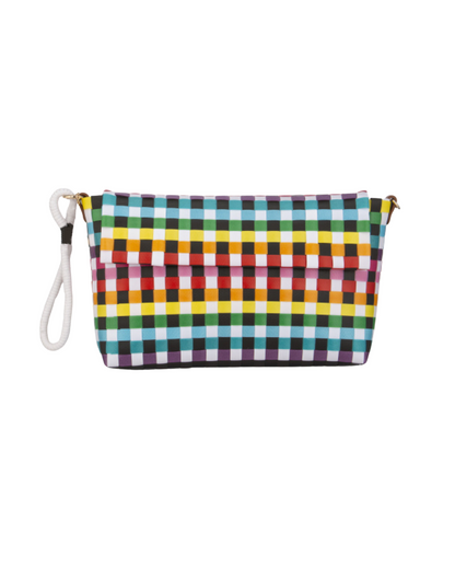 colorful checkered bag