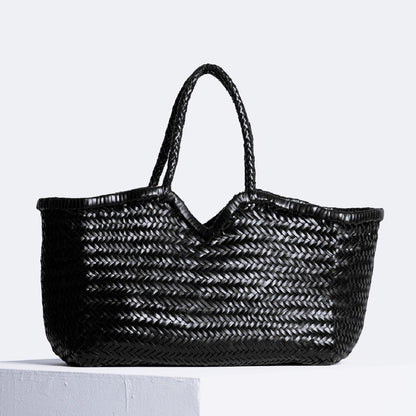 Woven Leather Tote