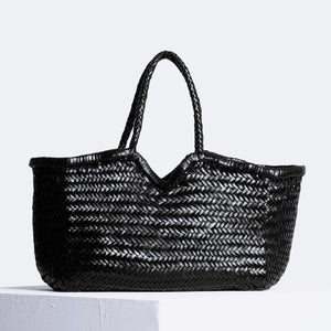 Woven Leather Tote