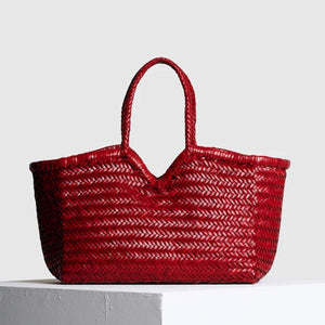 Woven Leather Tote