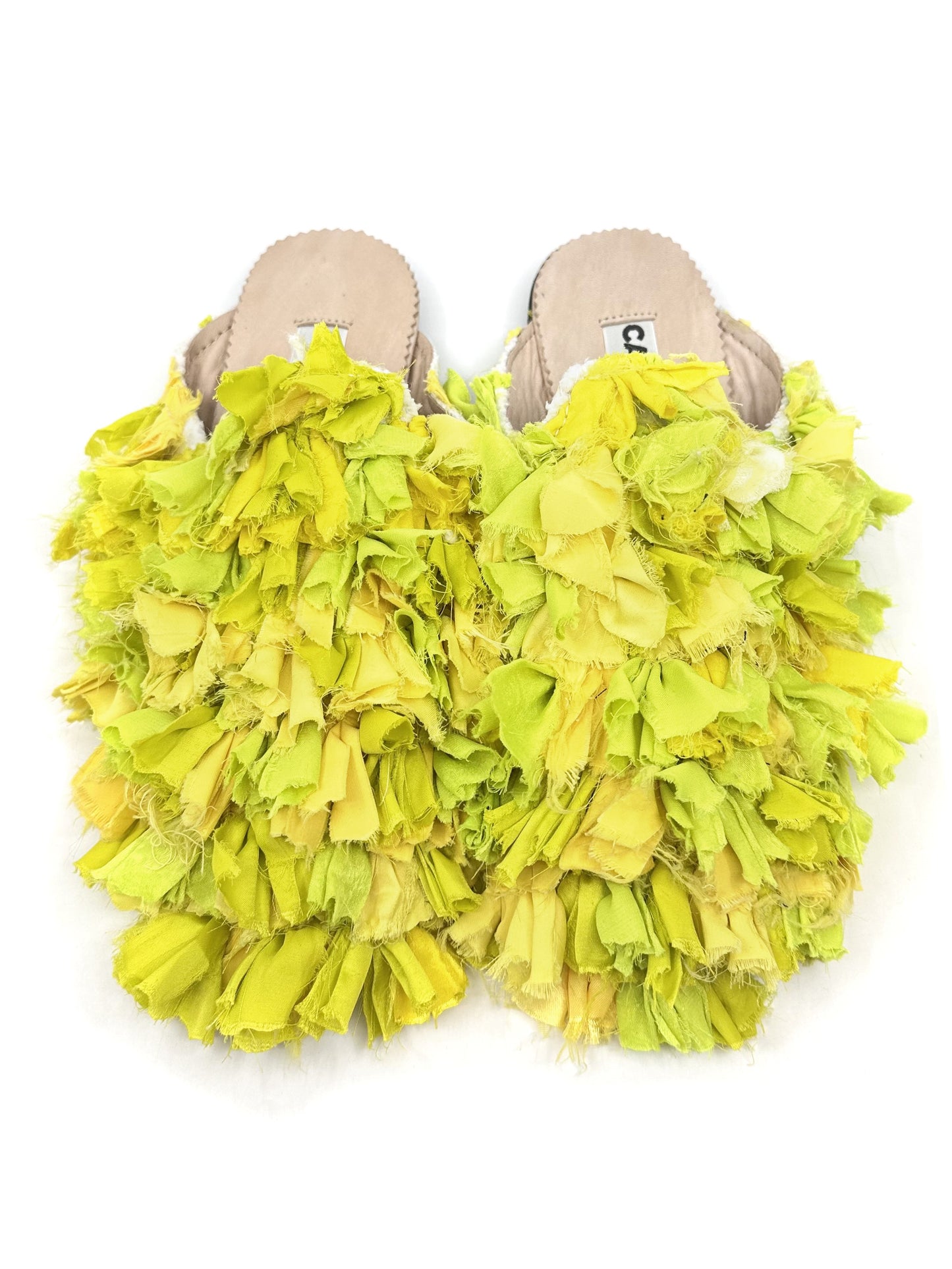 Pair of yellow slippers