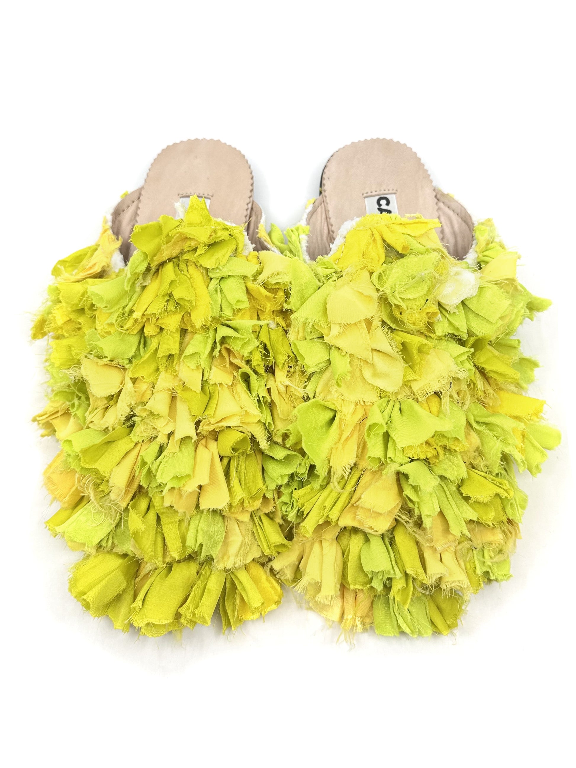 Pair of yellow slippers