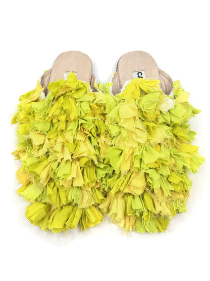 Pair of yellow slippers