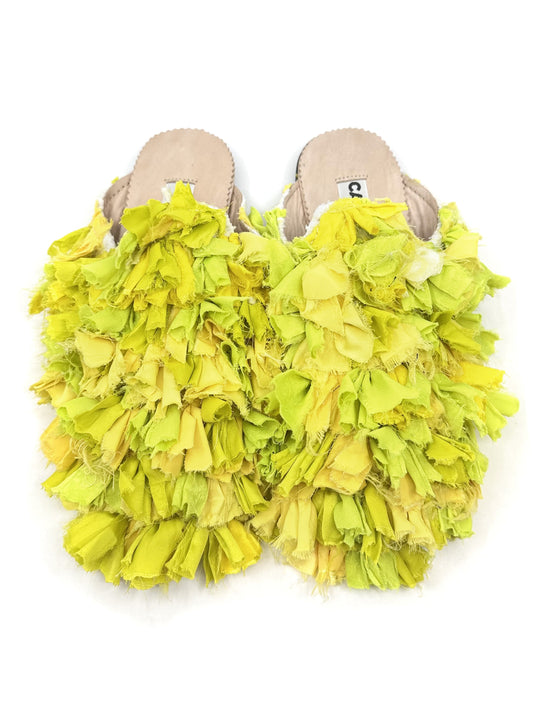 Pair of yellow slippers