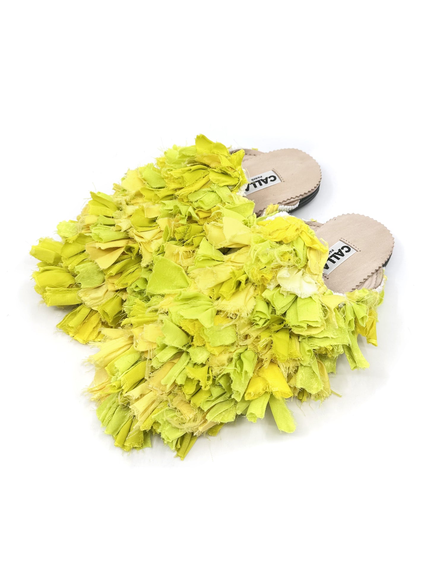 Pair of yellow slippers