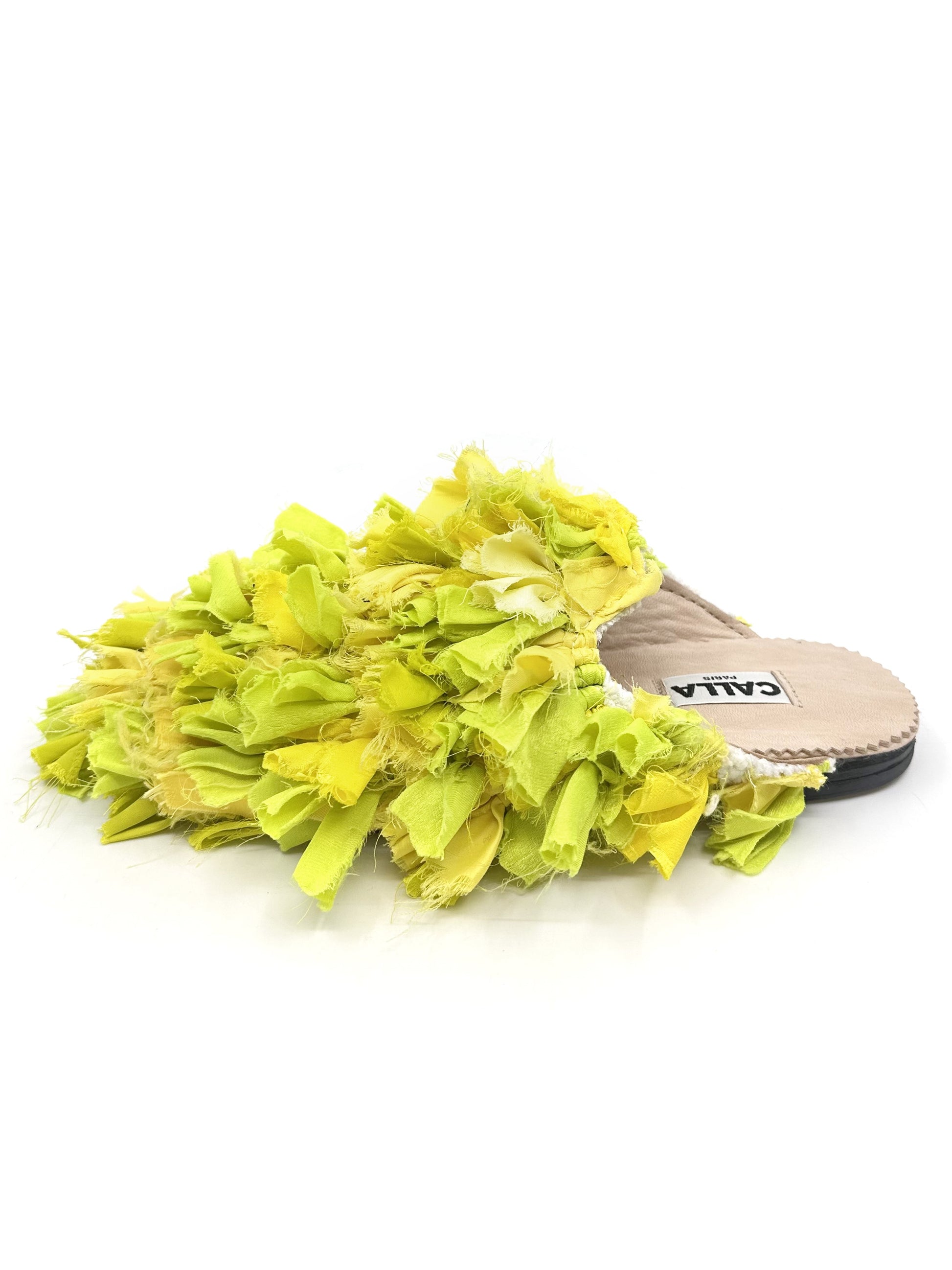 Pair of yellow slippers