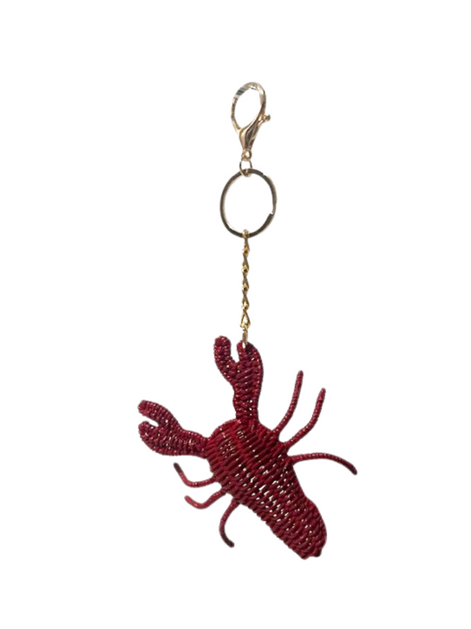 Red lobster-shaped keychain 