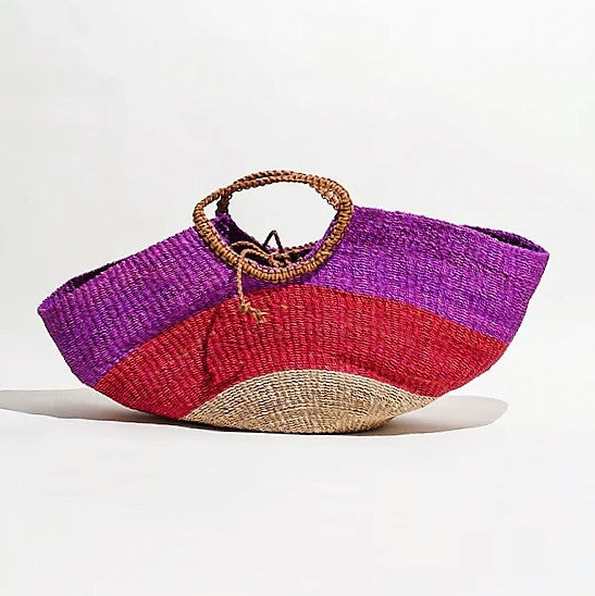 Pita Tote in Purple and Red