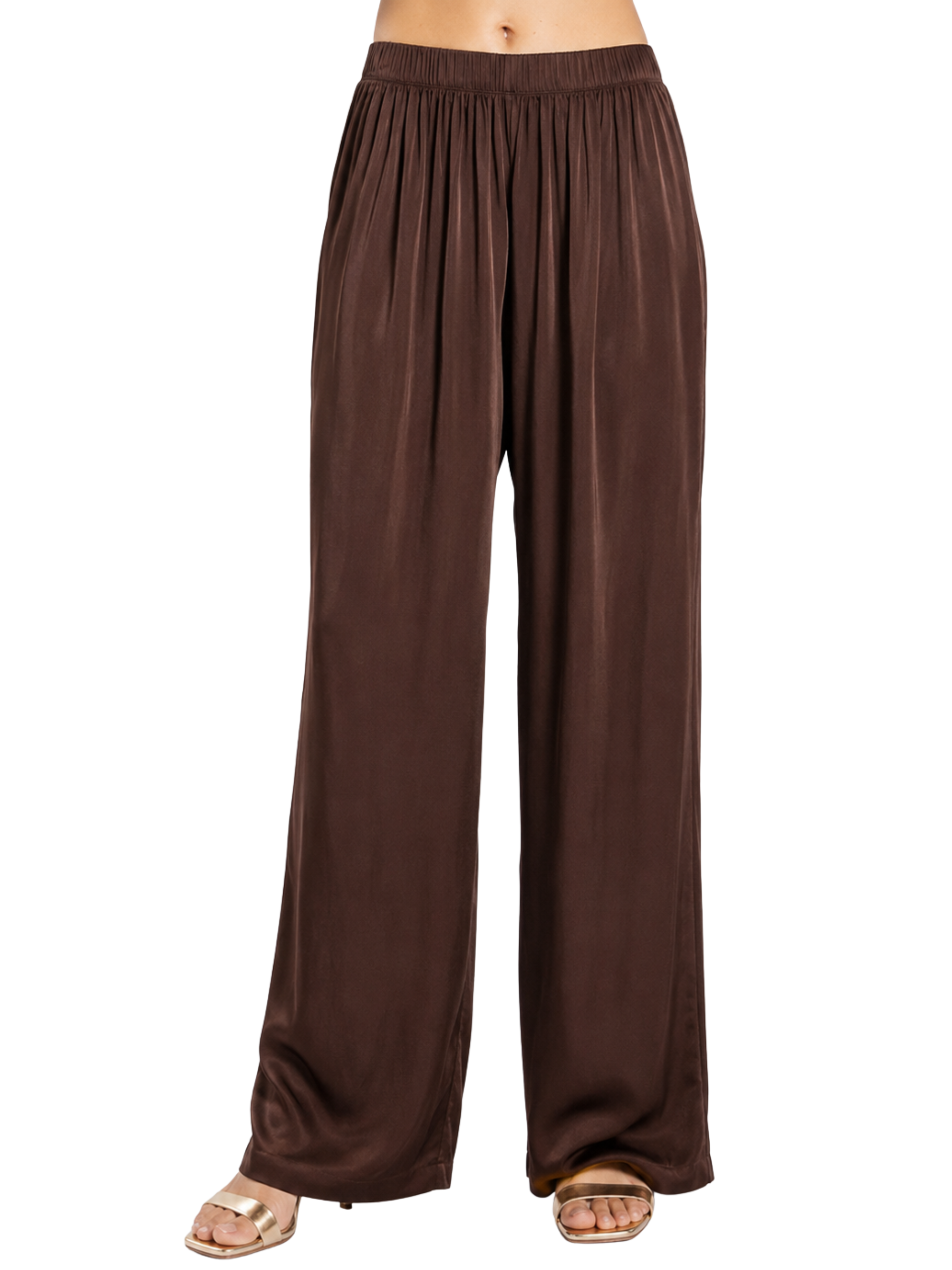 Brown wide-leg pants 