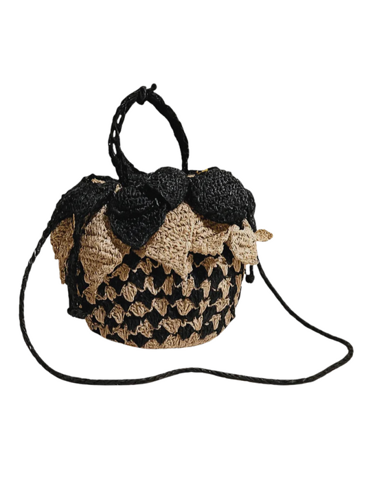 Pina Drawstring Bag Black/Natural