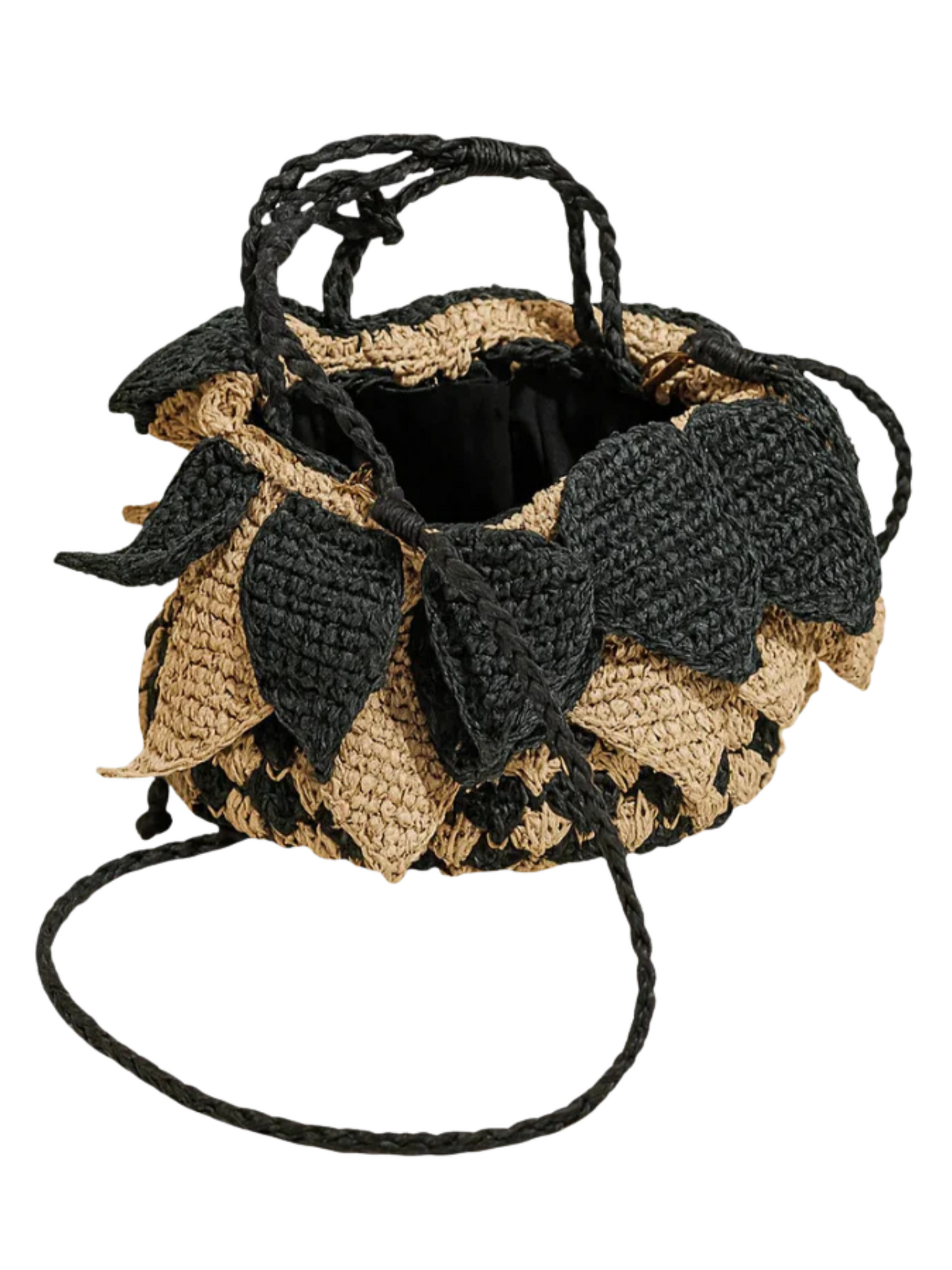 Pina Drawstring Bag Black/Natural