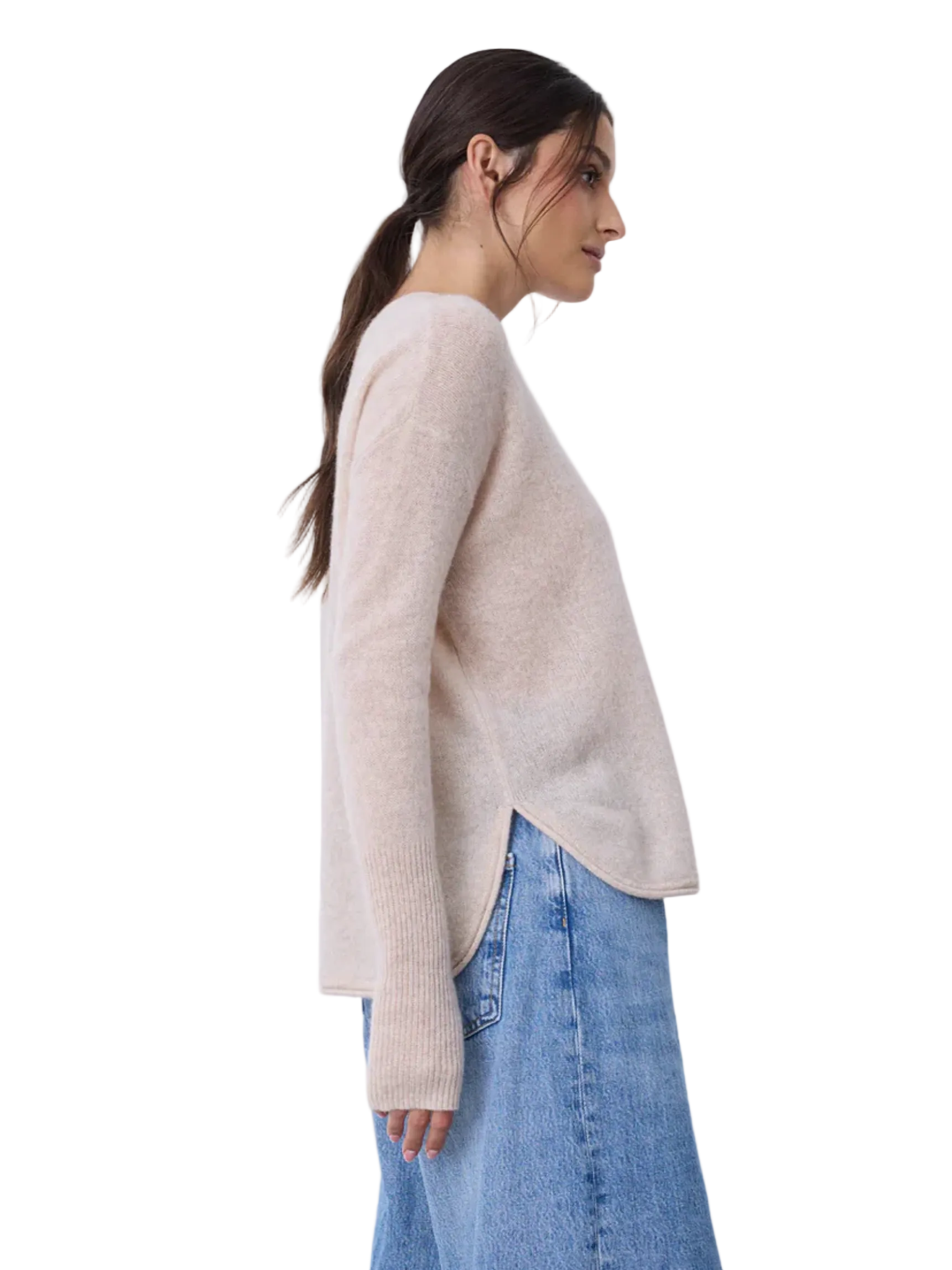 BEIGE CASHMERE SWEATER 