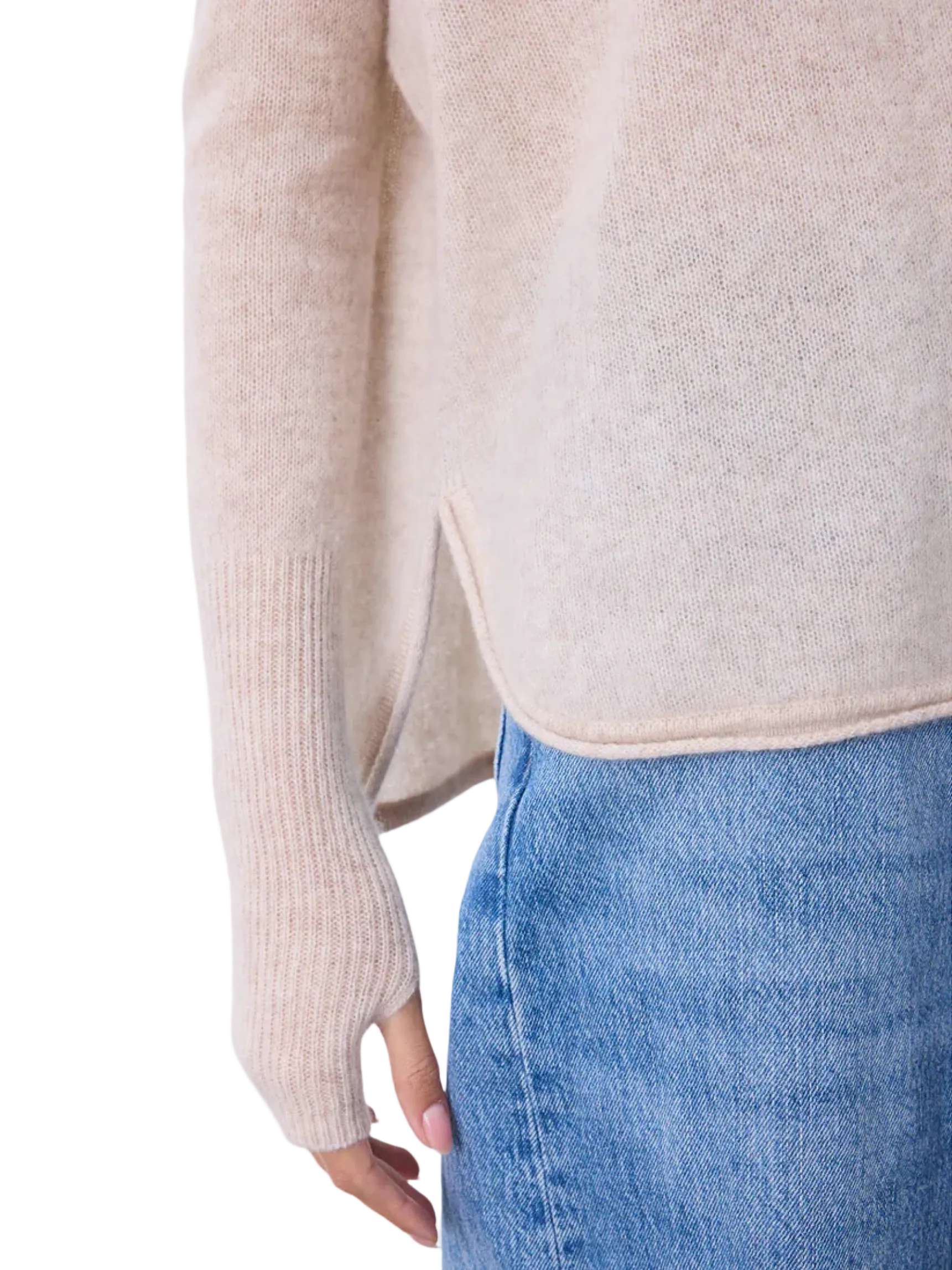BEIGE CASHMERE SWEATER